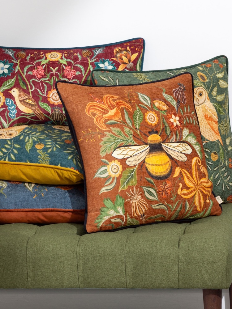 Evans Lichfield debruada Hawthorn Bee Cushion - Imagem 6 de 6