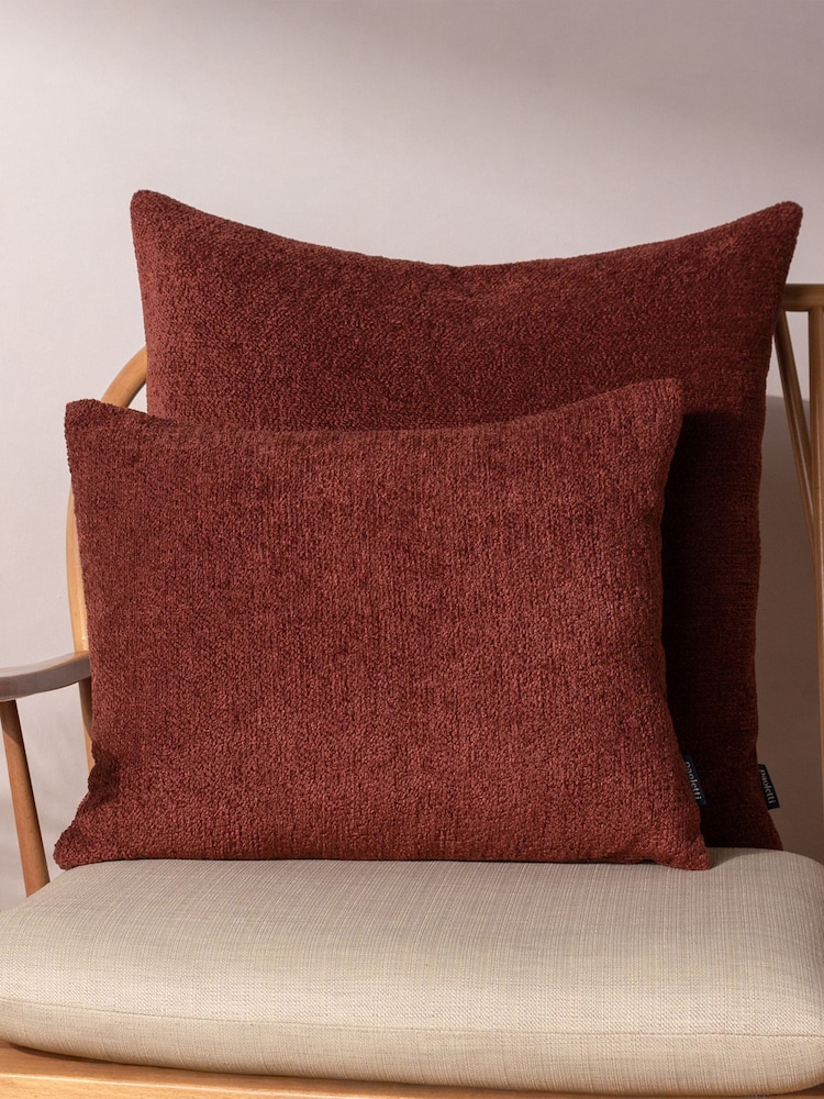Paoletti Marsala Red Nellim Boucle Square Cushion - Image 1 of 6
