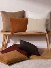 Paoletti Marsala Red Nellim Boucle Square Cushion - Image 6 of 6