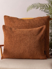 Paoletti Rust Nellim Boucle Square Cushion - Image 1 of 6