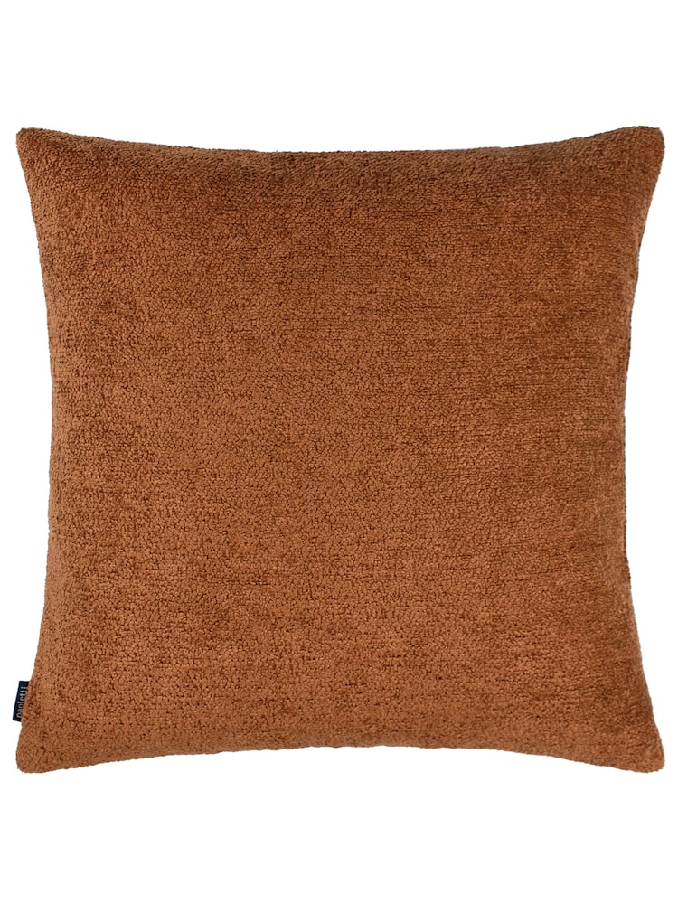 Paoletti Rust Nellim Boucle Square Cushion - Image 2 of 6