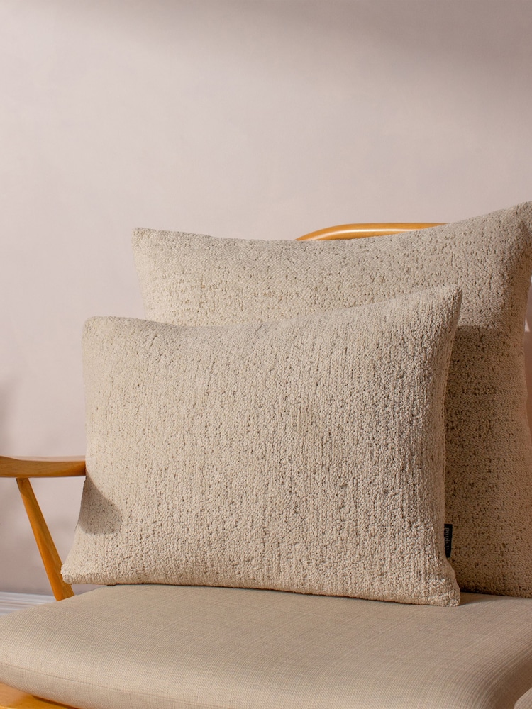 Paoletti Natural Nellim Boucle Rectangular Cushion - Image 1 of 6