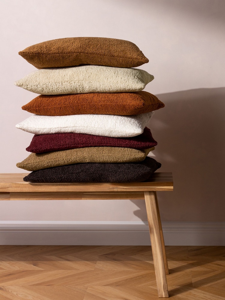 Paoletti Natural Nellim Boucle Rectangular Cushion - Image 2 of 6