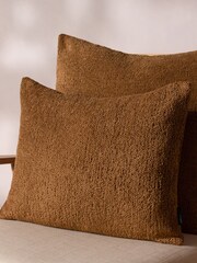 Paoletti Caramel Nellim Boucle Rectangular Cushion - Image 1 of 6