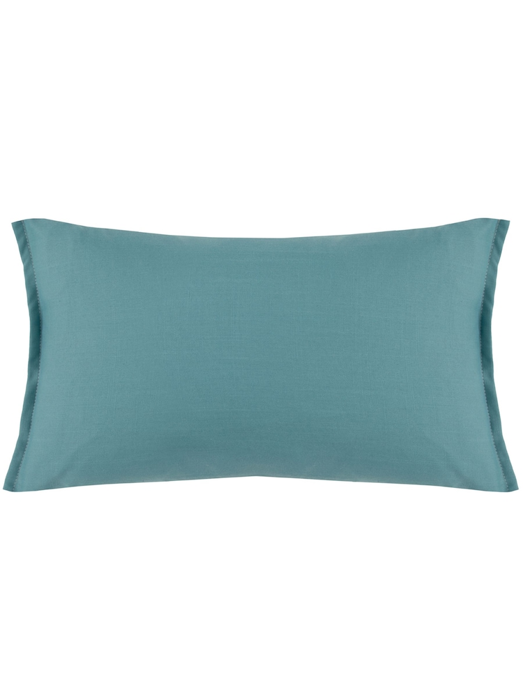 Voyage Maison Teal Alfesco Rectangular Oxford Edge Outdoor Cushion - Image 2 of 5