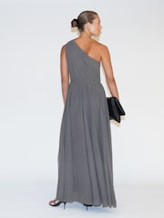 Braun - Religion One-Shoulder-Maxikleid - Bild 4 von 7