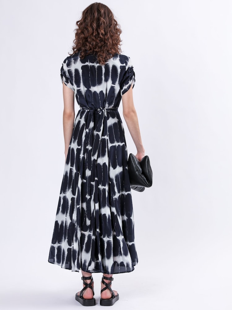 Religion Blue Delight Wrap Dress With Full Skirt - Image 2 of 7