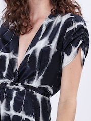 Religion Blue Delight Wrap Dress With Full Skirt - Image 6 of 7