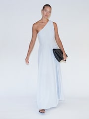 Religion Grey One Shoulder Maxi Dress With Full Skirt - Image 1 of 7