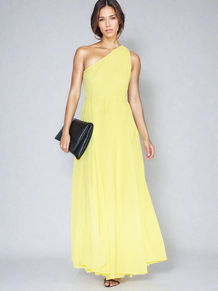 Religion Yellow One Shoulder Maxi Dress With Full Skirt - Image 1 of 6