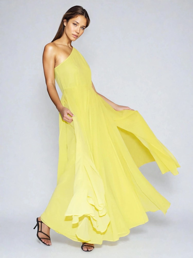 Religion Yellow One Shoulder Maxi Dress With Full Skirt - Image 6 of 6 Religion Yellow One Shoulder Maxi Dress With Full Skirt - Image 6 of 6
