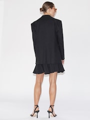 Religion Black Oversized 100% Cotton Linen Ceres Blazer - Image 3 of 7
