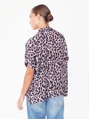 Religion Natural Oversized Blouse in Dip Dye With Tie Neck - Image 2 of 6