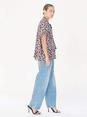 Religion Natural Oversized Blouse in Dip Dye With Tie Neck - Image 4 of 6