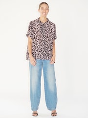 Religion Natural Oversized Blouse in Dip Dye With Tie Neck - Image 5 of 6