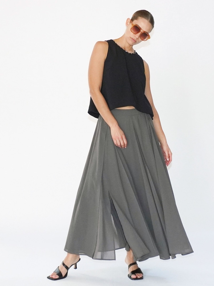 Bruin - Religion Eligion Floaty Sheer Multi Layered Olsen Maxi Skirt - Image 1 of 6
