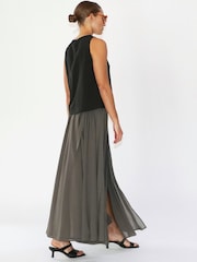 Bruin - Religion Eligion Floaty Sheer Multi Layered Olsen Maxi Skirt - Image 4 of 6