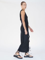 Religion Black Flourish Maxi Jersey Dress With Knots And Tassles - Image 4 of 6
