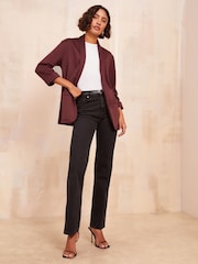 Friends Like These Purple Edge to Edge Ponte Jacquard Blazer - Image 2 of 4