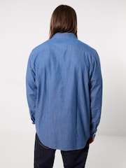Joe Browns Blue Yardline Stripe Denim Shirt - Image 4 of 6