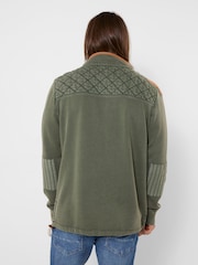 Joe Browns Green Badged And Customised Funnel Sweat Top - Image 2 of 5