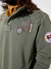 Joe Browns Green Badged And Customised Funnel Sweat Top - Image 4 of 5