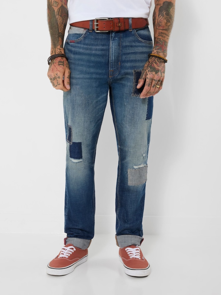 Joe Browns Blue Customised Tapered Jeans - Image 1 of 9