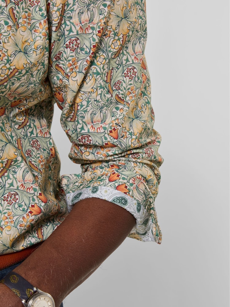 Joe Browns Green Autumn Floral Print Shirt - Image 2 of 5