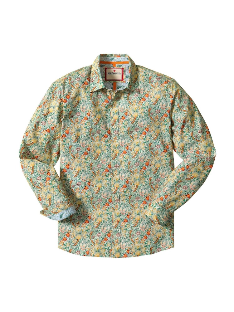 Joe Browns Green Autumn Floral Print Shirt - Image 5 of 5