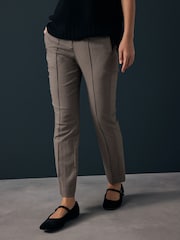 Brown Check Slim Sculpting Trousers - Image 2 of 9