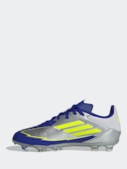 adidas Grey F50 League Fg/MG J Messi Football Boots - Image 3 of 9