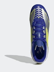 adidas Grey F50 League Fg/MG J Messi Football Boots - Image 6 of 9