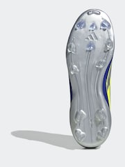 adidas Grey F50 League Fg/MG J Messi Football Boots - Image 7 of 9