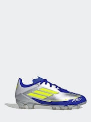 adidas Grey F50 League MG J Messi Football Boots - Image 2 of 9