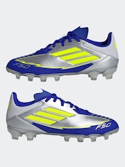 adidas Grey F50 League MG J Messi Football Boots - Image 3 of 9