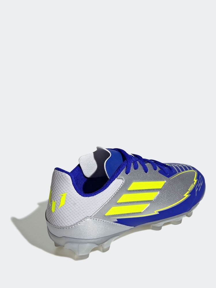 adidas Grey F50 League MG J Messi Football Boots - Image 9 of 9