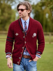 Joe Browns Red Customised Cricket Cardigan - Image 1 of 8