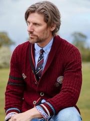 Joe Browns Red Customised Cricket Cardigan - Image 6 of 8