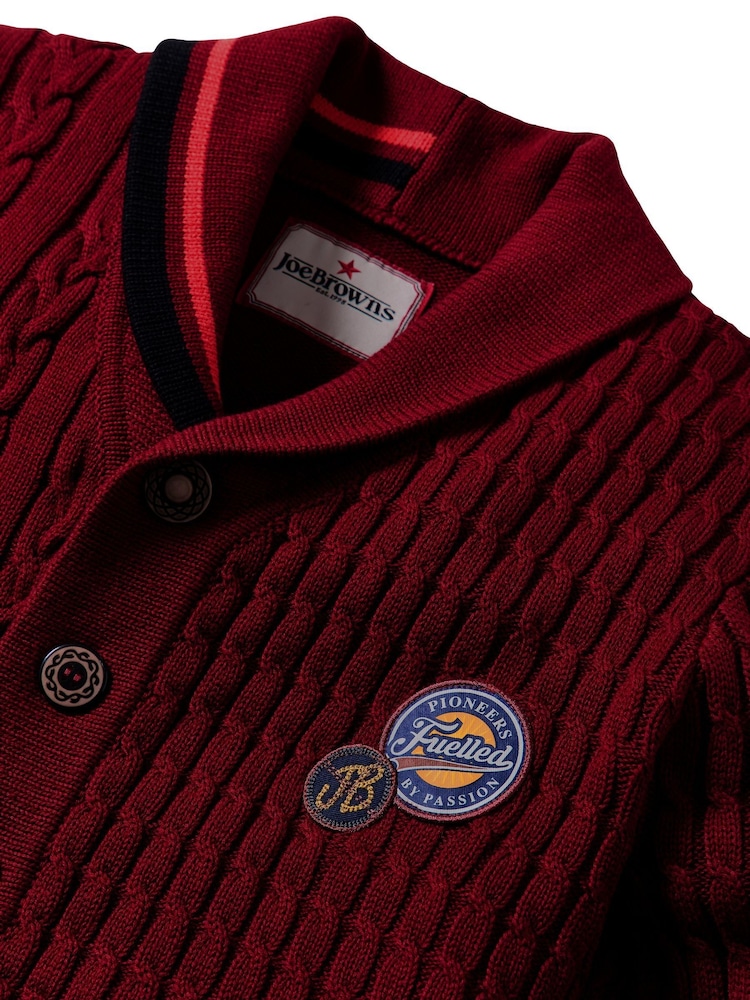 Joe Browns Red Customised Cricket Cardigan - Image 8 of 8 Joe Browns Red Customised Cricket Cardigan - Image 8 of 8