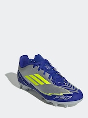 adidas Grey F50 Club Fg/MG J Messi Football Boots - Image 4 of 9