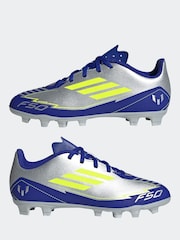 adidas Grey F50 Club Fg/MG J Messi Football Boots - Image 5 of 9