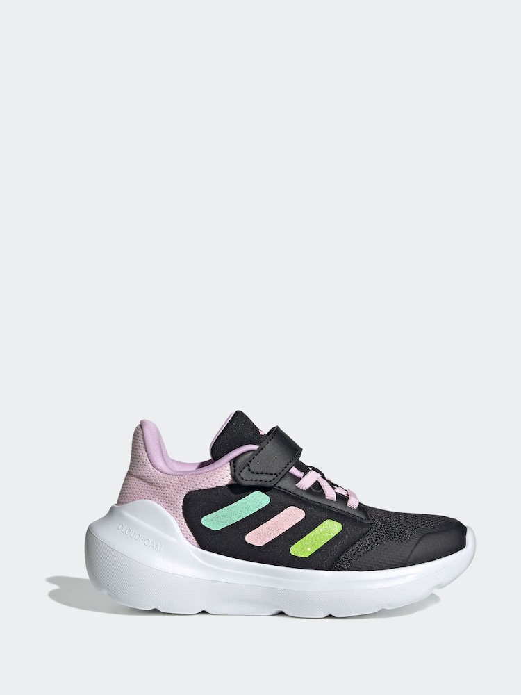 adidas Black/Pink Kids Tensaur Run 3.0 Trainers - Image 1 of 9