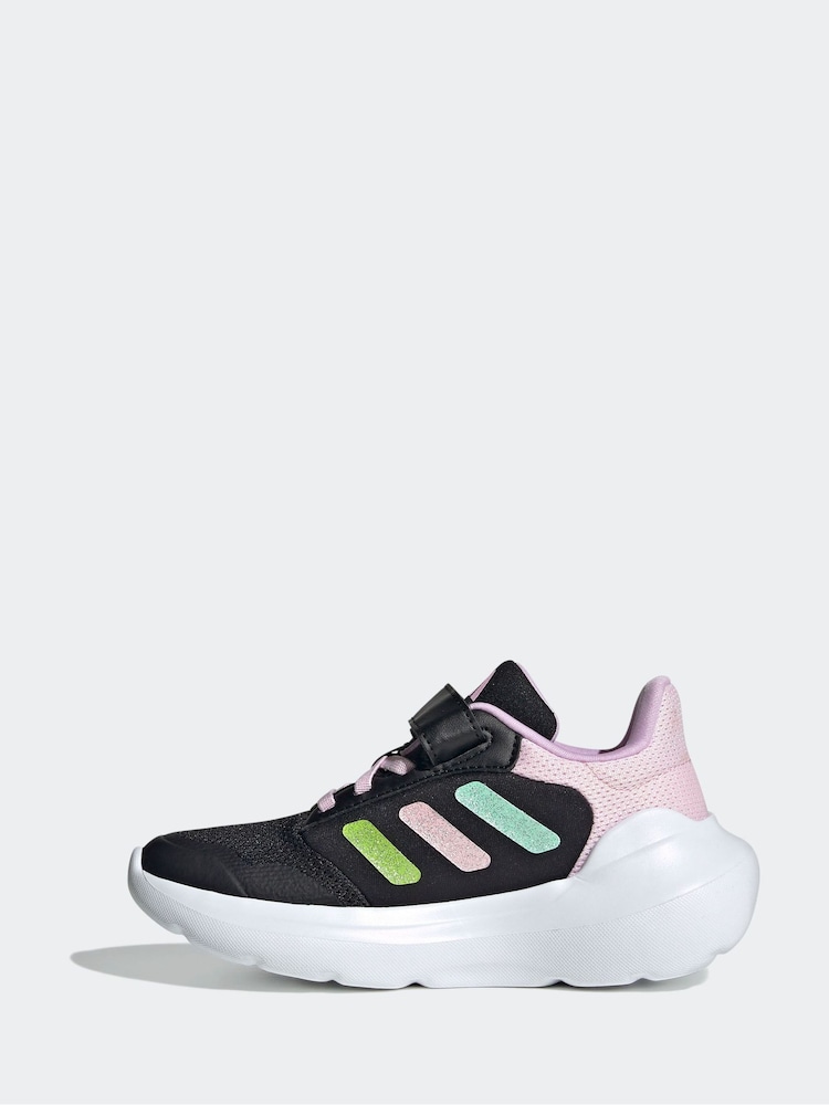 adidas Black/Pink Kids Tensaur Run 3.0 Trainers - Image 2 of 9