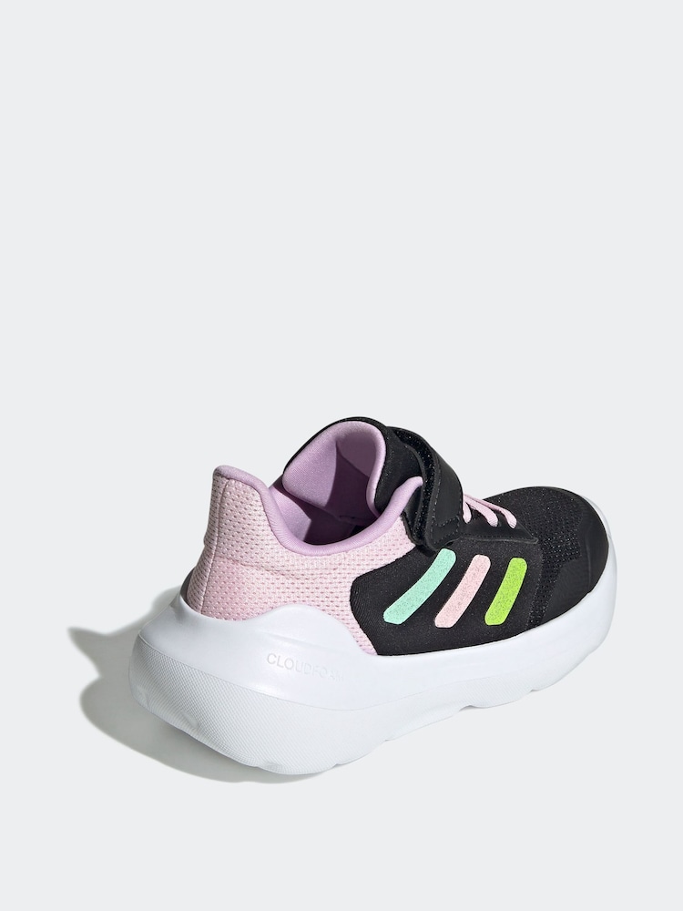 adidas Black/Pink Kids Tensaur Run 3.0 Trainers - Image 3 of 9