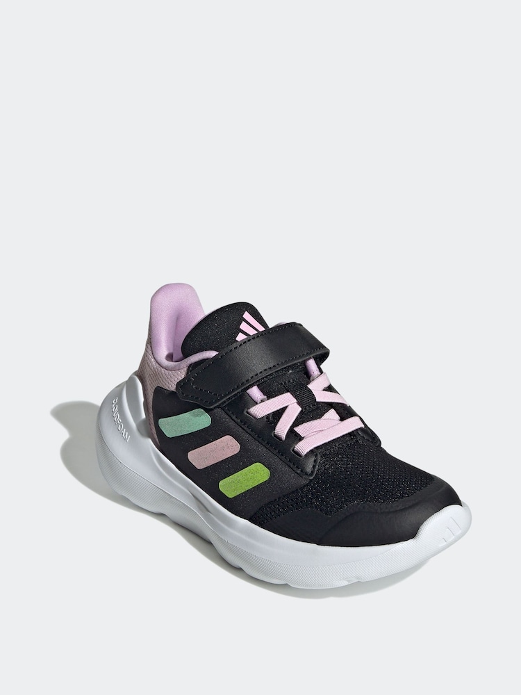 adidas Black/Pink Kids Tensaur Run 3.0 Trainers - Image 4 of 9