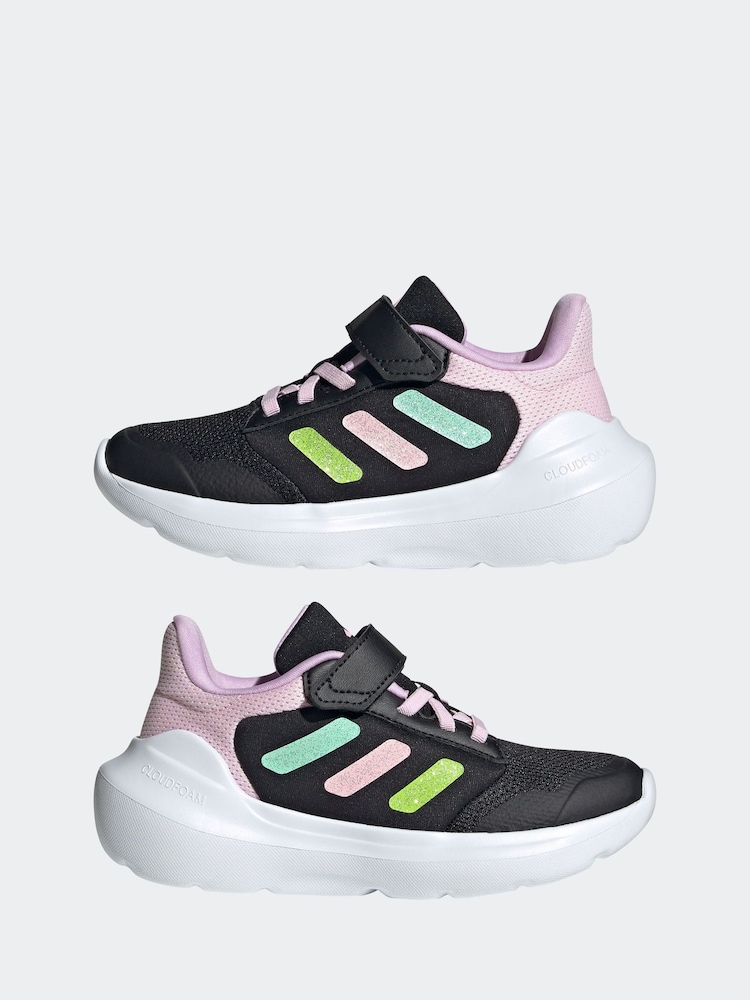 adidas Black/Pink Kids Tensaur Run 3.0 Trainers - Image 5 of 9