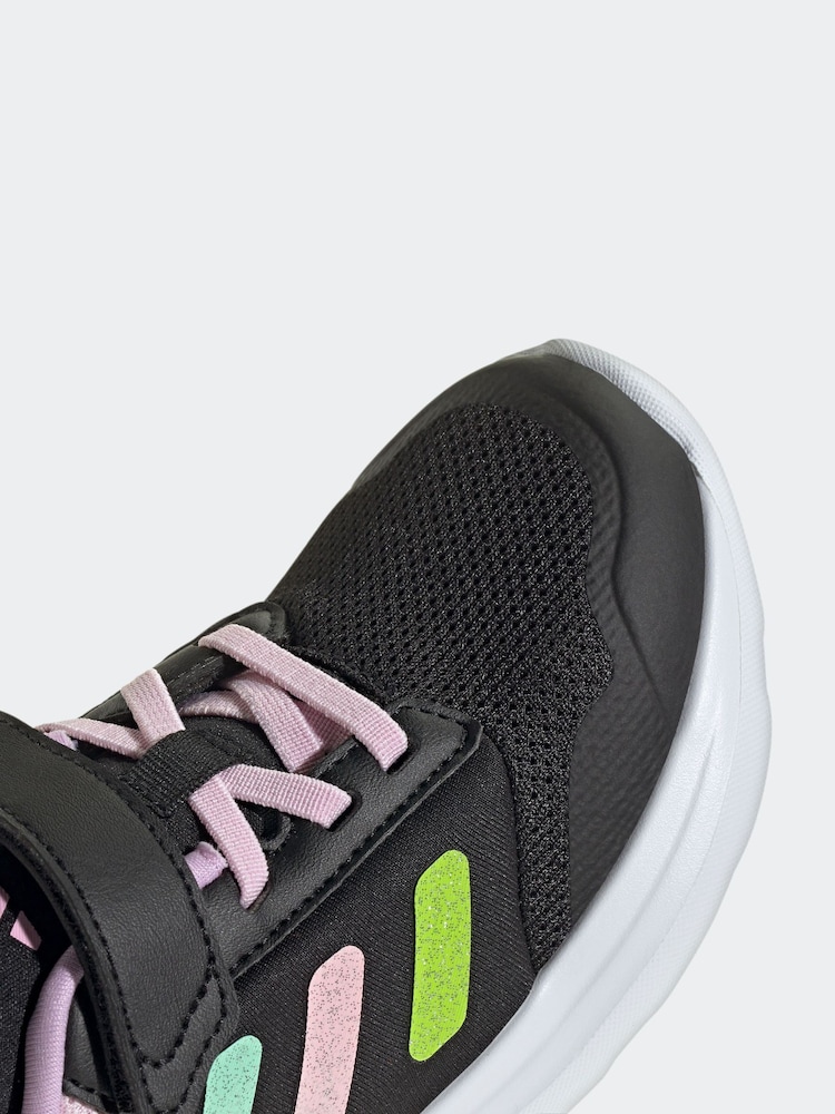 adidas Black/Pink Kids Tensaur Run 3.0 Trainers - Image 8 of 9