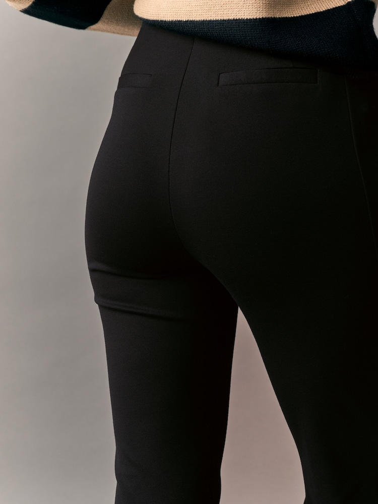 Noir - habillé Ponte Flared Leg Pantalons - Image 5 of 8