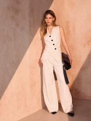 Mint Velvet Pinstripe Wide Leg Trousers - Εικόνα 2 από 7