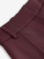 Burgundy Red Elastic Back Wide Leg Trousers - Image 8 of 8
